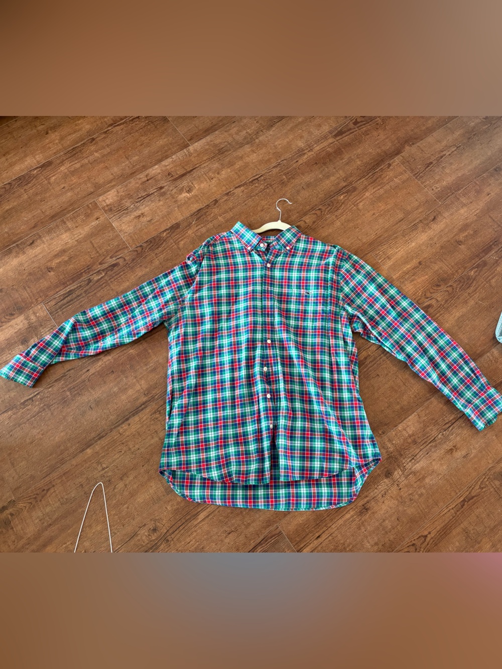 Vineyard Vines Plaid Button-Down Shirt in Green, Blue, Red